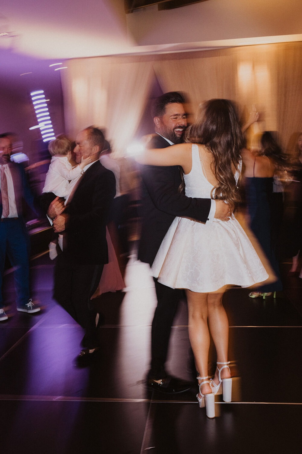 couple dancing during reception
