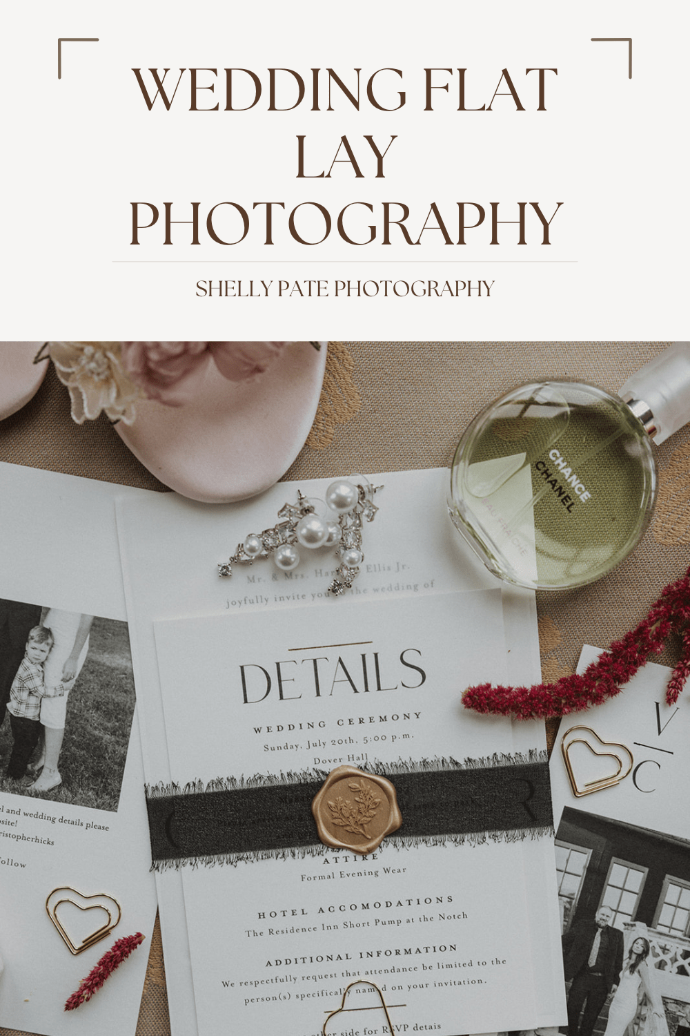 wedding flat lay photography