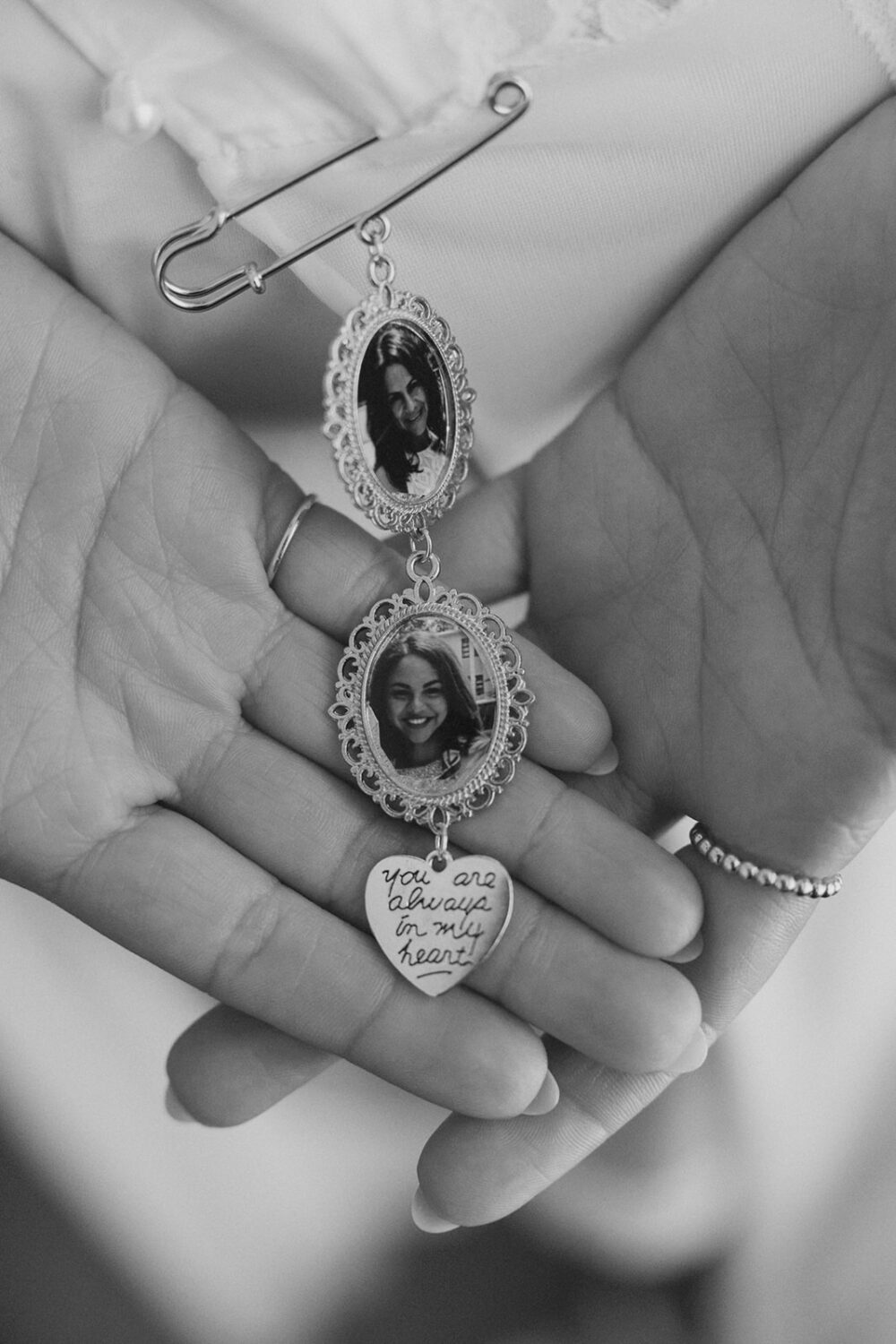 personal heirloom locket of mother and daughter