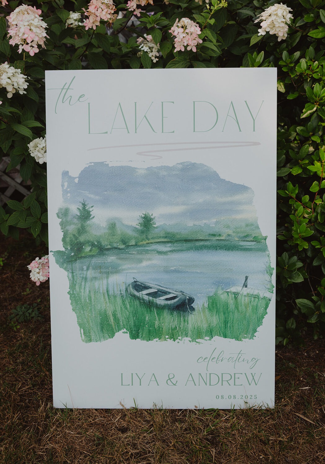sign that reads "the Lake Day"