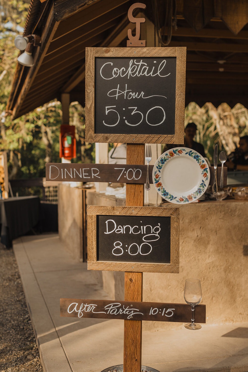 handwritten rustic wedding signs