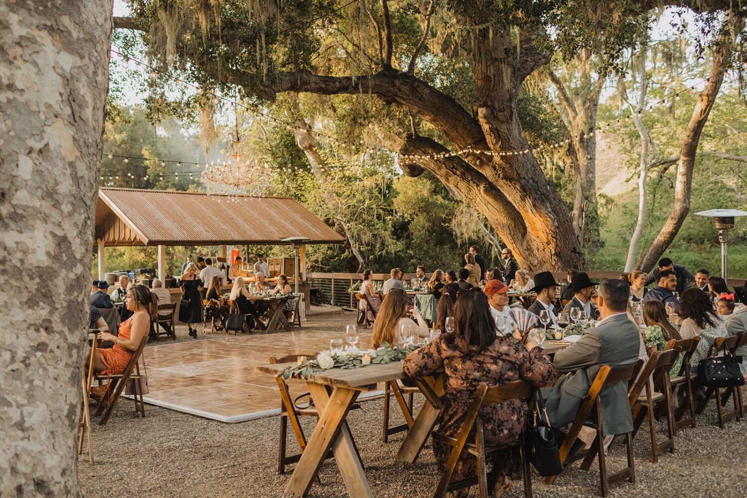 reception at Alisal ranch spring wedding