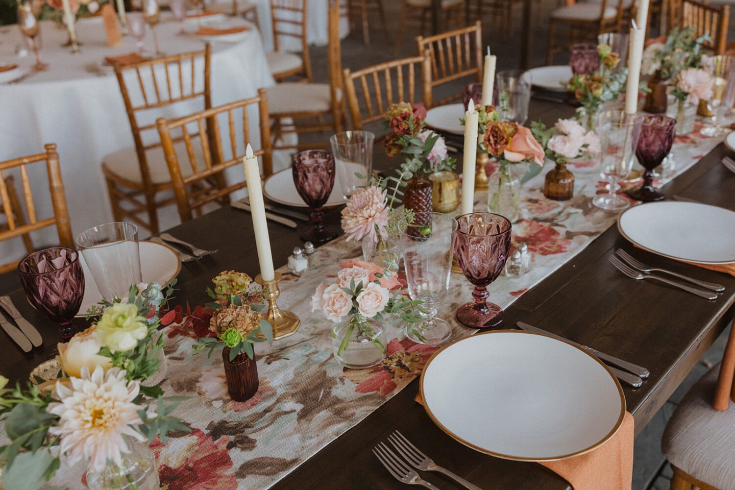 detail shot of wedding reception decor