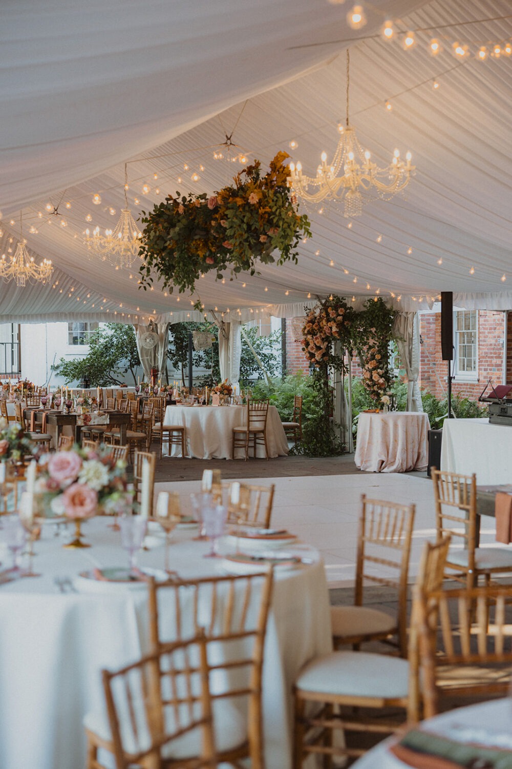 detail shot of wedding reception decor